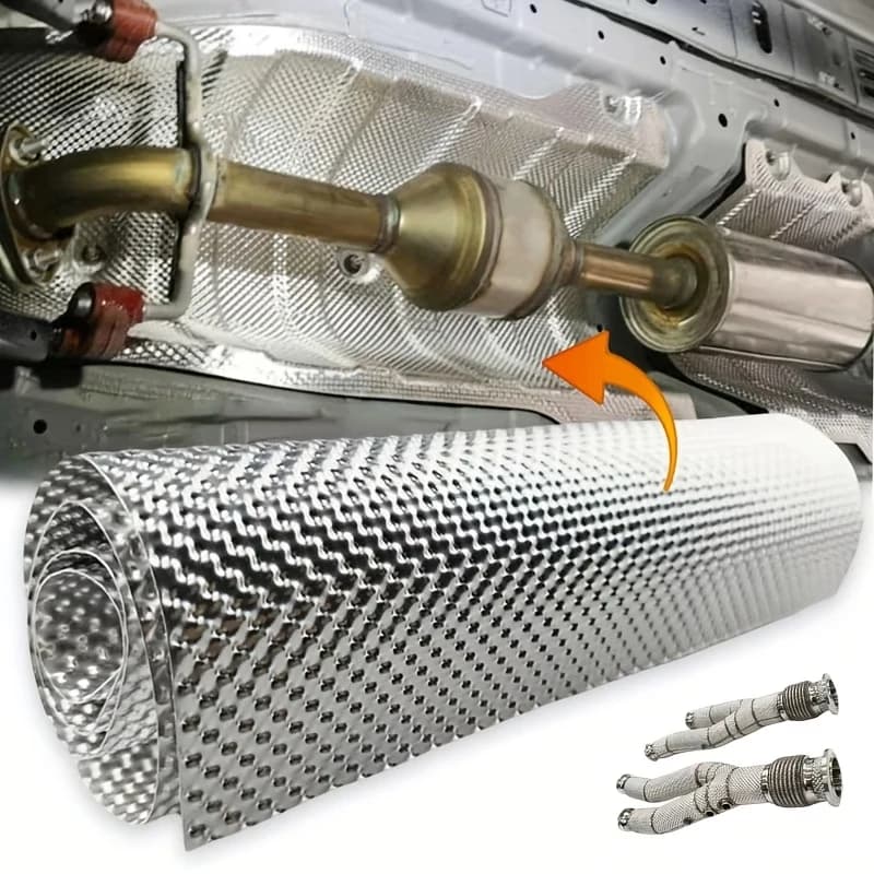 Tappetino Termoisolante per Saldatura, Scudo Termico per Collettore Turbo, Pannello Isolante Motore, Tubo di Scarico Moto, Caricabatterie 30x60cm