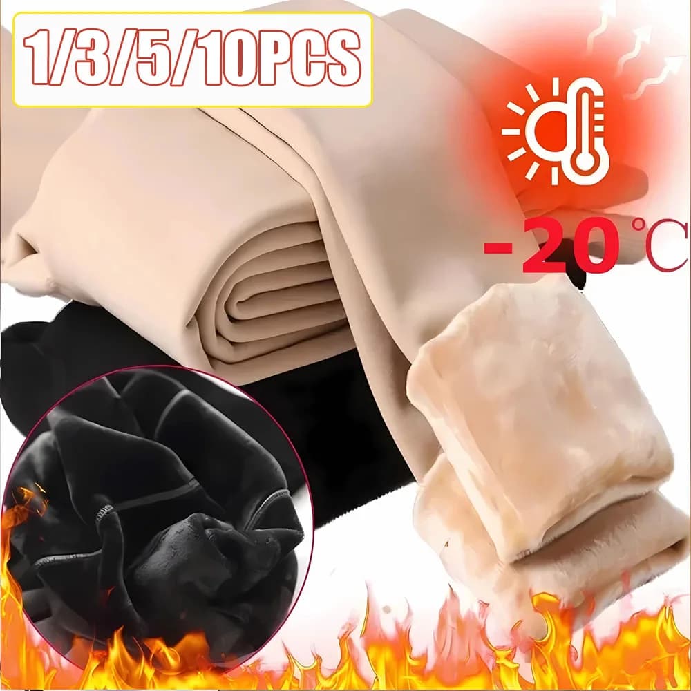 Leggings foderati in pile perlato da donna Pantaloni ispessiti termici invernali, pantaloni capispalla in pile caldo tutto in uno