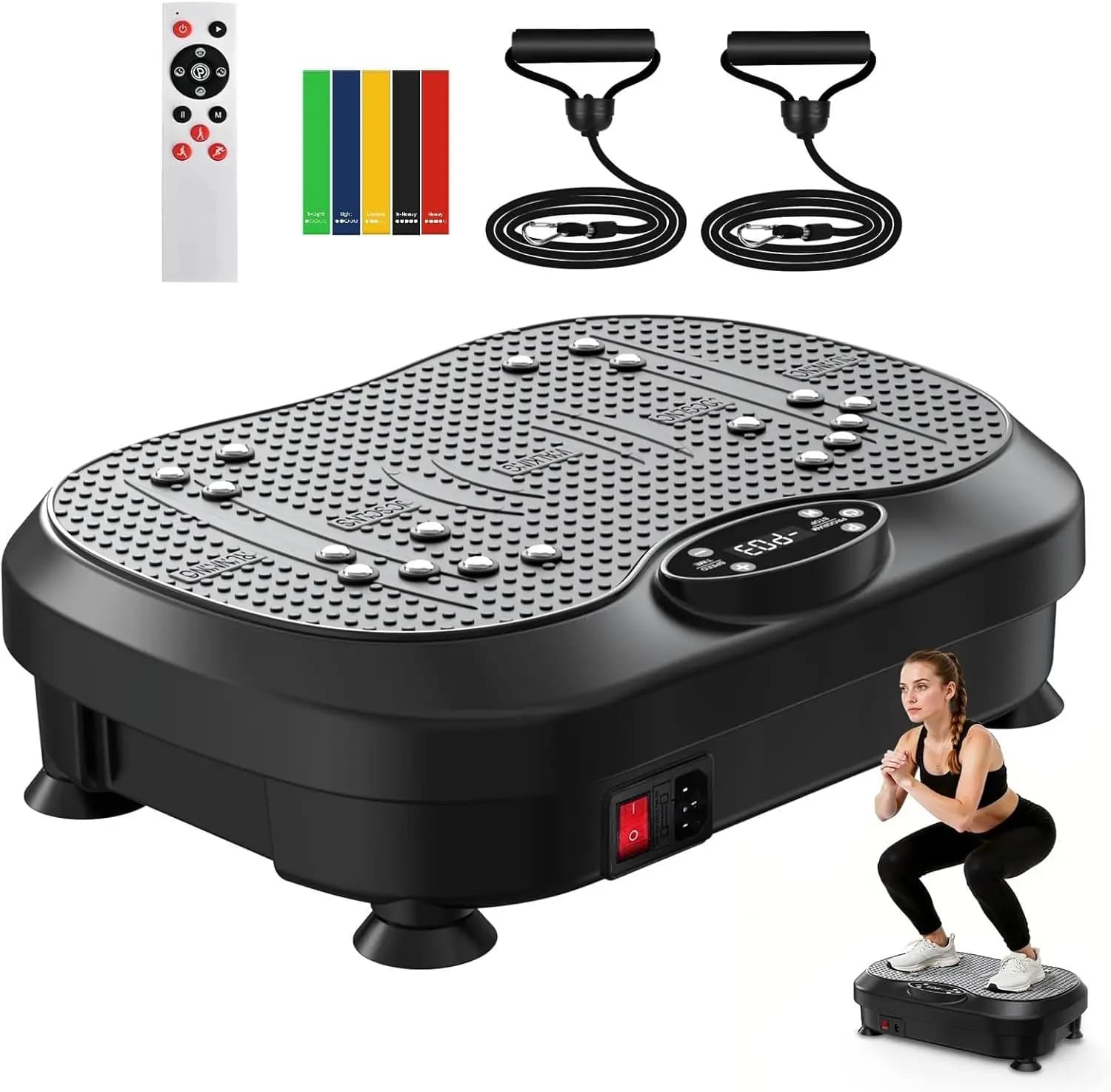 Pedana Vibrante per Drenaggio Linfatico, Macchina per Allenamento Fitness Total Body a 200 Livelli per Perdita di Peso e Brucia Grassi