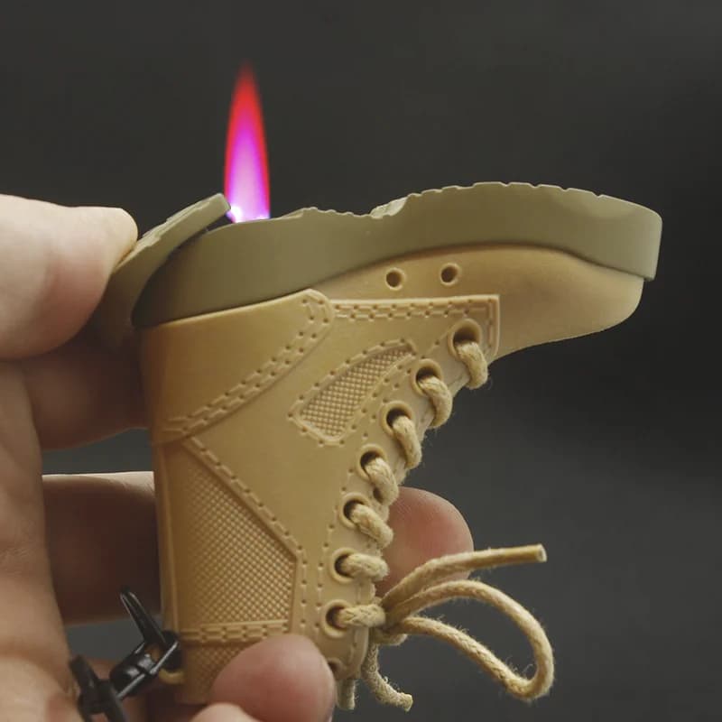 New Leather Boot Igniter with Bottle Opener Windproof Open Flame Lighter Smoke Red Fire Cigarette Lighters & Smoking Accessories
