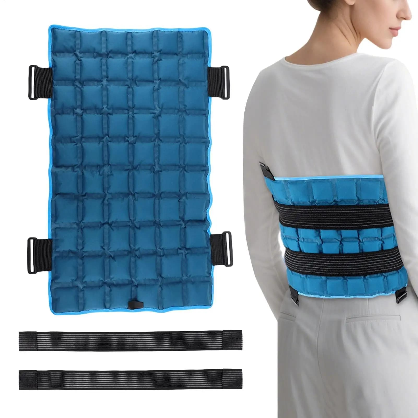 Borsa di ghiaccio riutilizzabile grande per impacchi caldi e freddi, ideale per infortuni sportivi, dolori muscolari, schiena, ginocchia, spalle, impacco caldo e freddo.