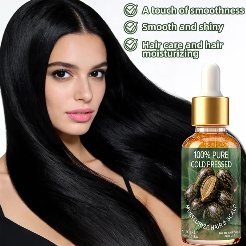 YUITIKUE Cold squeezed hair oil - Feed scalp, strengthens hair roots, non-fat formula for all hair types, 30ml