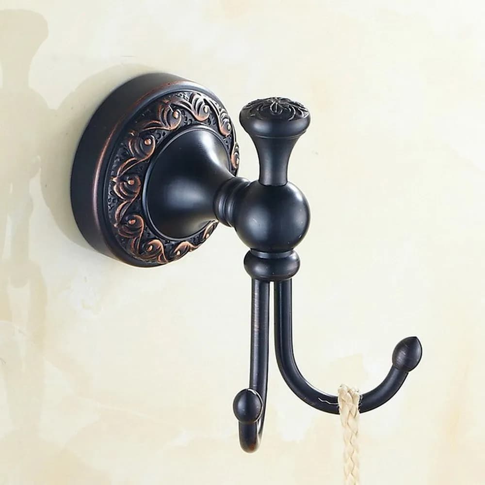 Ganci da bagno in bronzo lucidato a olio nero Cappelli/vestiti/Appendiabiti appendiabiti tba467