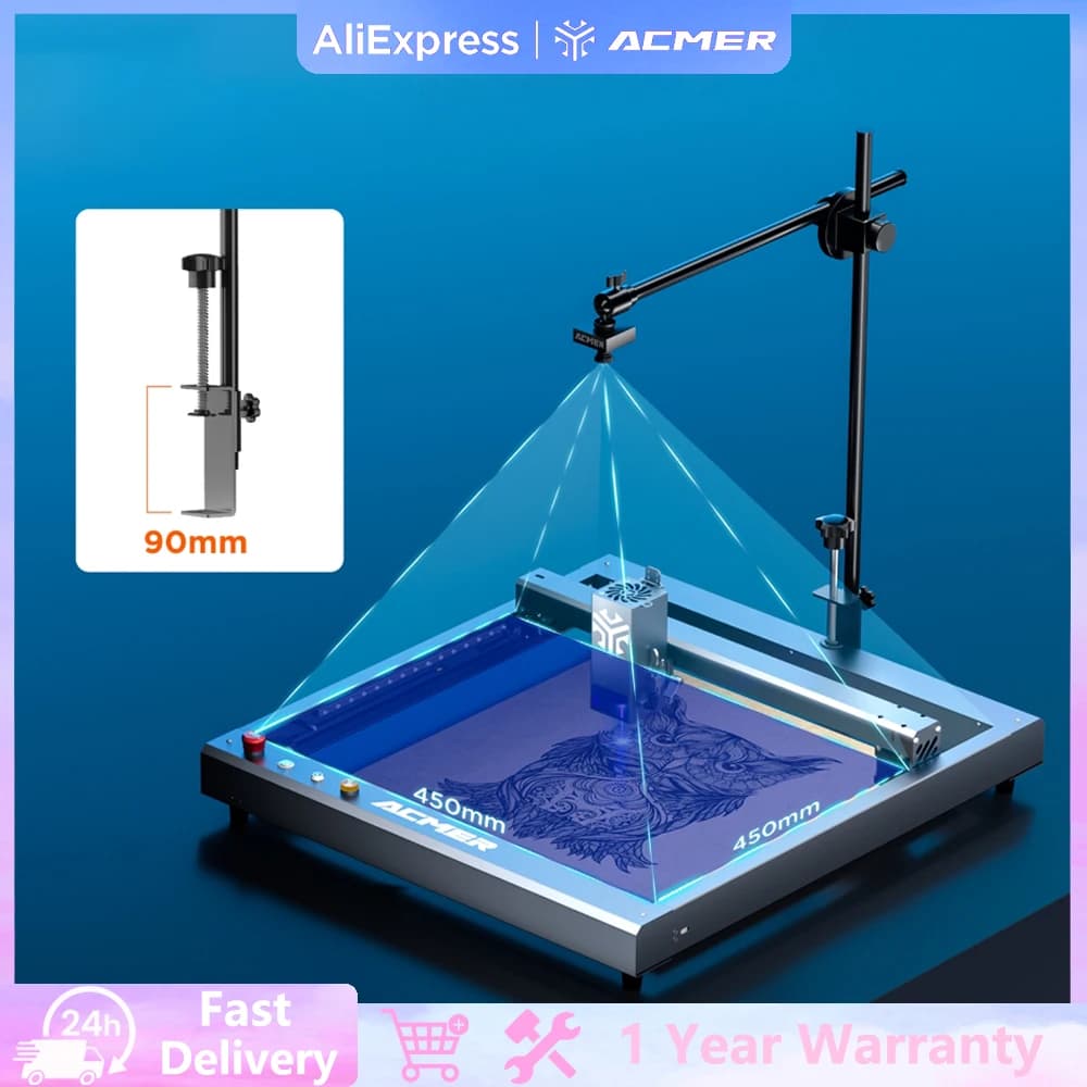 ACMER position camera A500 5MP 100 ° pixel wide-angle working area 450x450mm for laser engraver series ACMER P1 S Pro/P2/P3