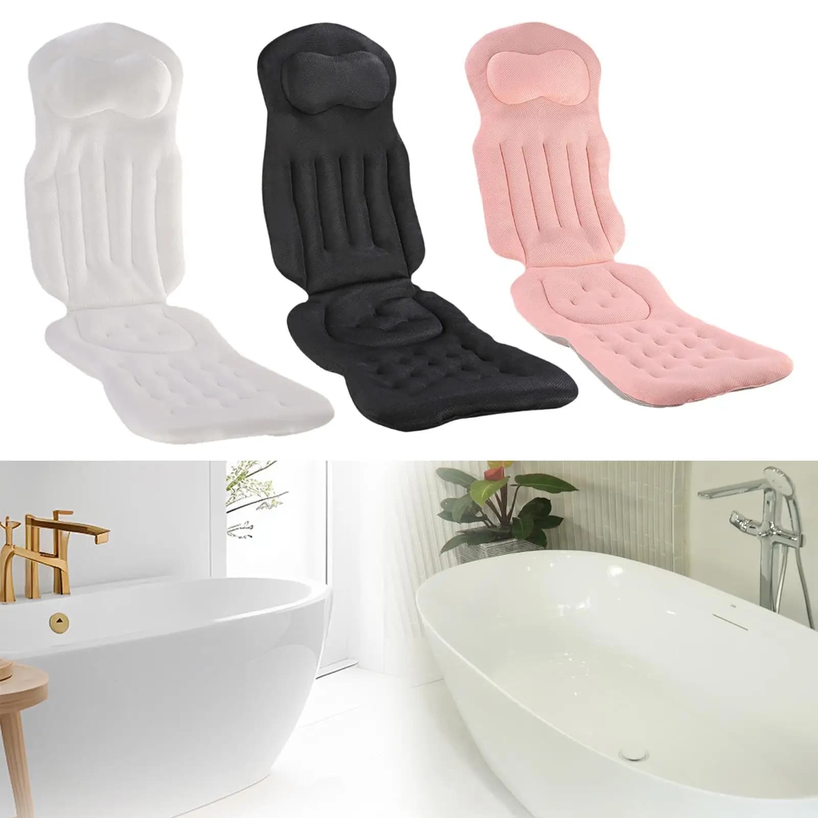 Cuscino per vasca da bagno per tutto il corpo, traspirante, ad asciugatura rapida, per cuscino per vasca regalo