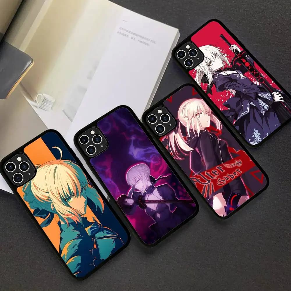 Cover Protettiva Anime Fate PC+TPU per iPhone 17 16 Pro Max 15 Plus 14 13 12 11