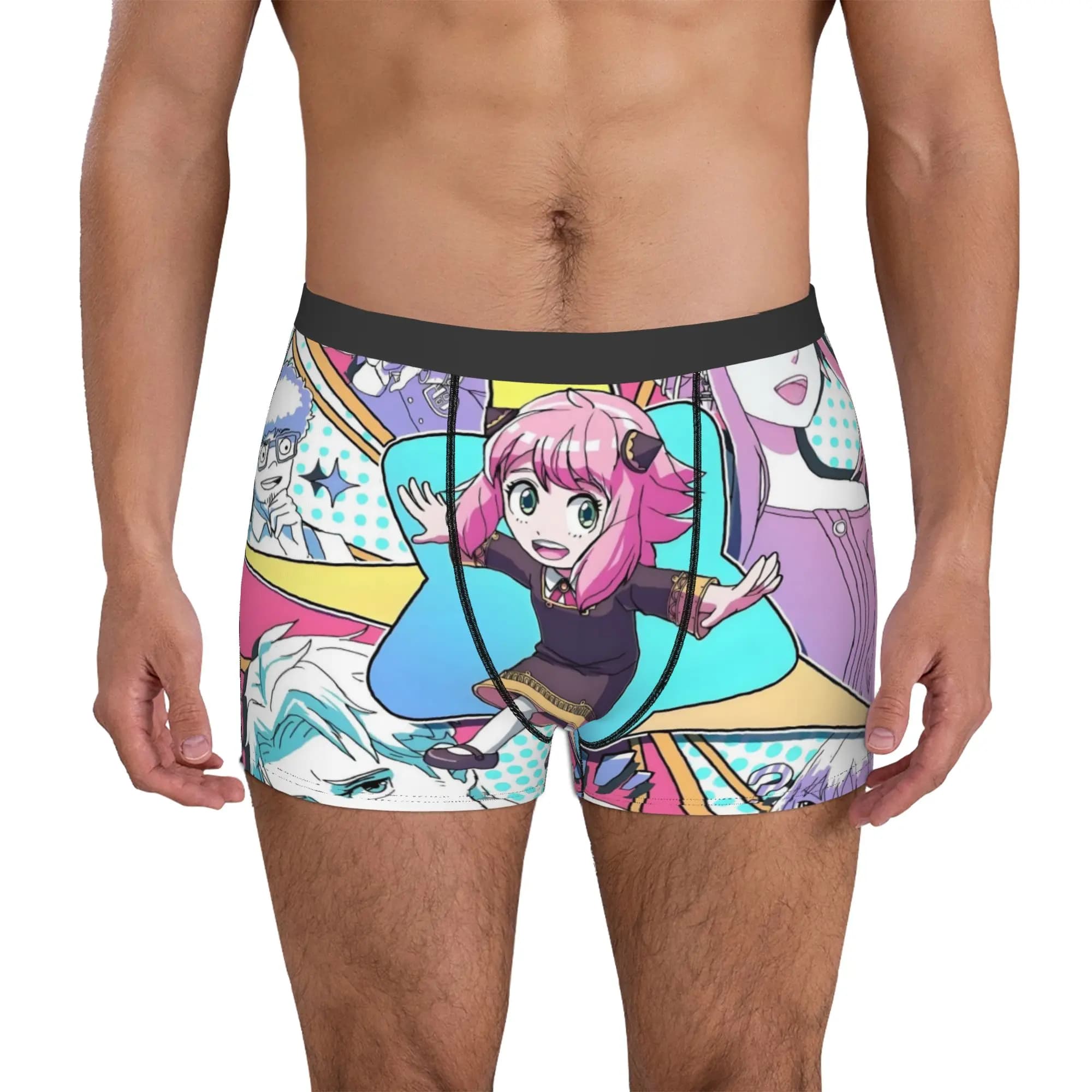 Manga Spy Family Japane Anime Boxer Shorts For Men 3D Print Underwear Panties Briefs Soft Underpants
