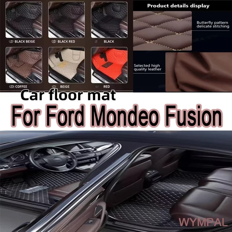 Luxury Car Floor Mats For Ford Mondeo Fusion Mk V 4 2013~2016 Anti-dirt Pads Rug Accesorios Para Auto Dust Pad Car Accessories