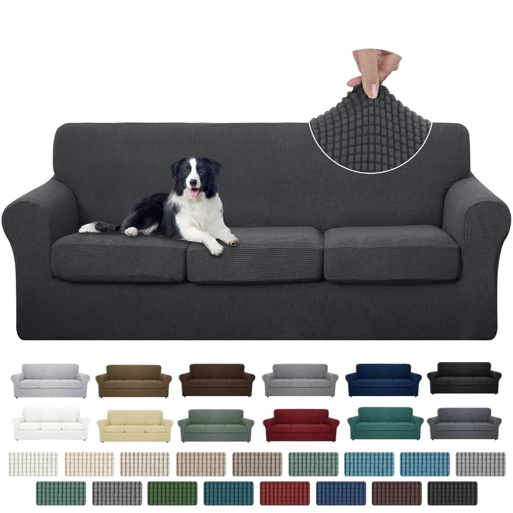 Jacquard Sofa Covers for 1/2/3/4 Cushion Couch Sofa Slipcover Soft Couch Cover for Dogs Sofa Furniture Covers with Cushion Cover