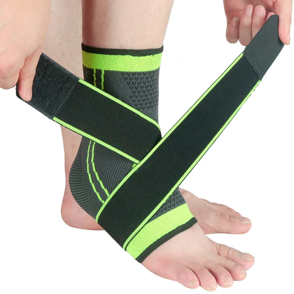 1 pezzo di compressione per caviglia, sport, basket regolabile, avvolgente per caviglia, uomo, donna, escursionismo, corsa, previene distorsioni, protezione per caviglia
