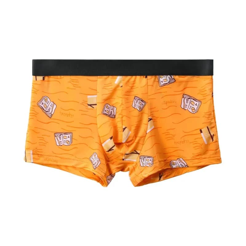 5PCS Antarctic men's underwear men's boxers ice silk summer thin youth ultra thin breathable underpants trend square pants