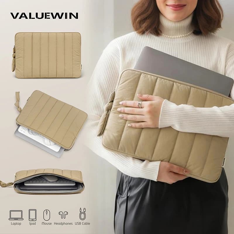 Custodia Morbida e Protettiva per Laptop 13-14 Pollici, Borsa per MacBook Air Pro 13-14, Cover Protettiva per Tablet 13 Pollici
