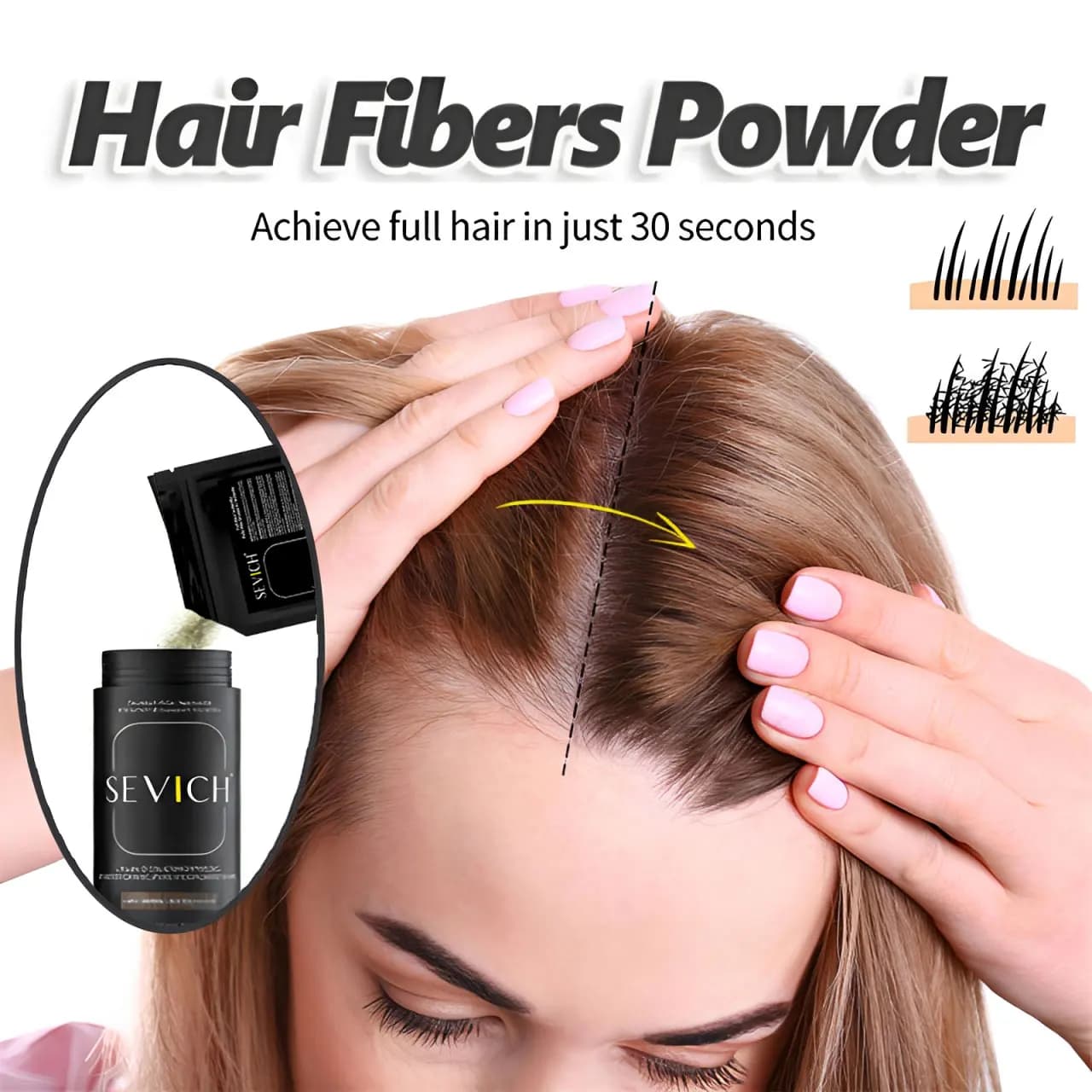 Set of 10 Hair Fiber Colors, 100g Instant Charging + 25g Hair Removal Spray, Unisex Hair Line Corrective Powders