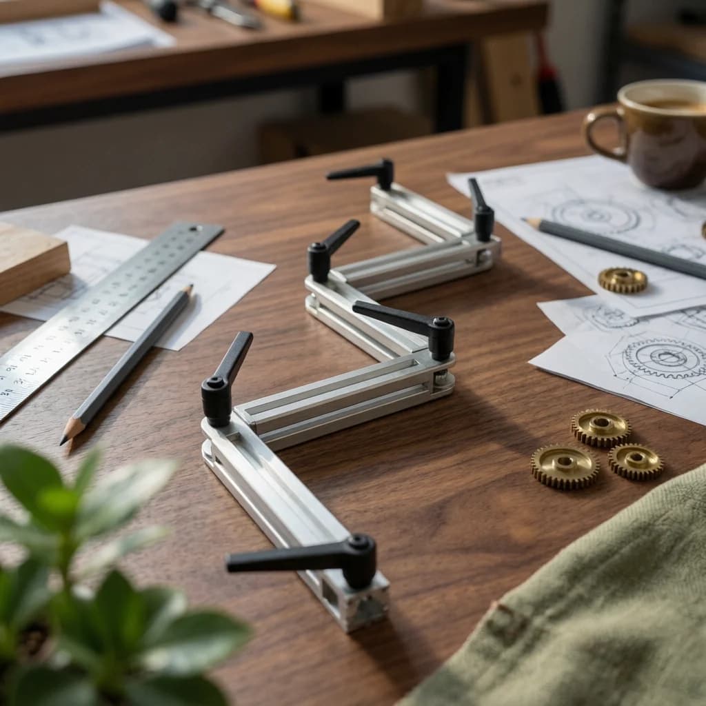 Locking Lever Adjustable Bracket Multi-joint Articulated Hinge Hardware Heavy-duty Support for Versatile Project Builds