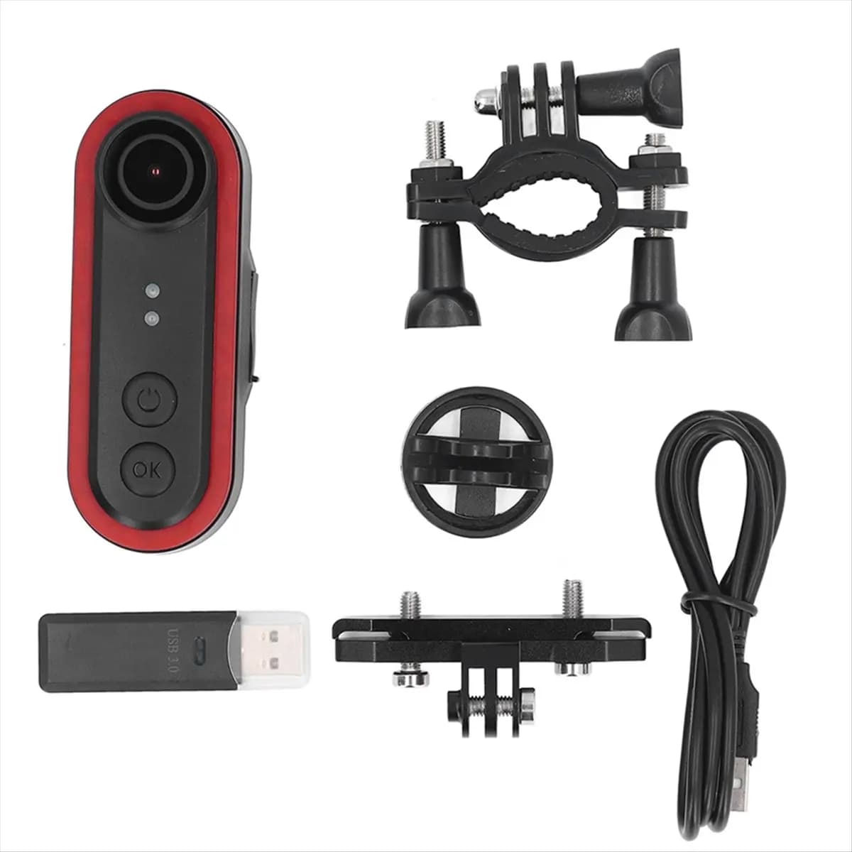 Telecamera per retromarcia per bici Telecamera per luce posteriore per bici 3500mAh IPX6 Registrazione in loop 150 ° Ampio angolo per la guida notturna [T34-2026]