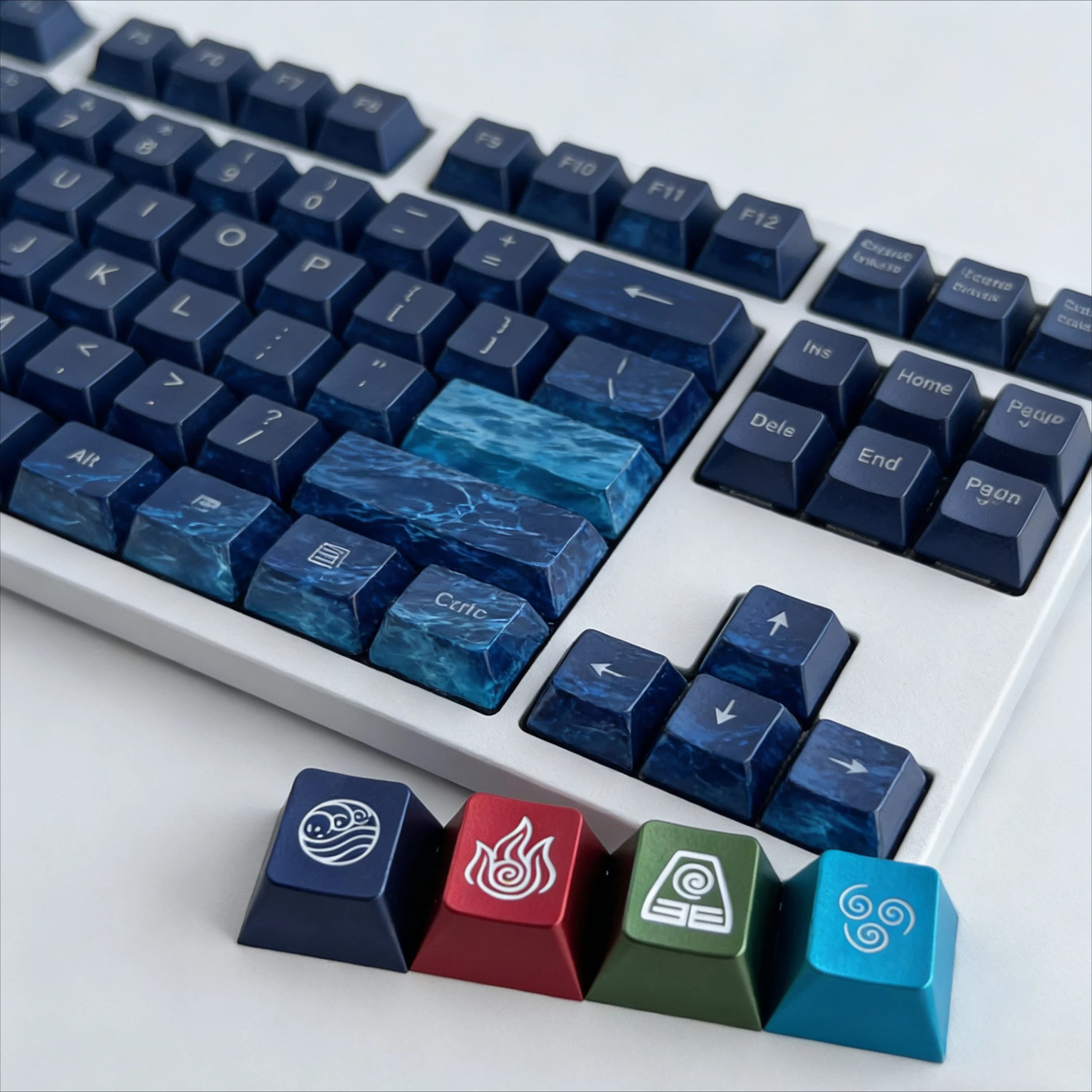 KeycapsR4 Profilo R4 in Alluminio Lavorato CNC, Keycaps Anodizzati Satinati Retroilluminati per Personalizzazione Tastiera Meccanica