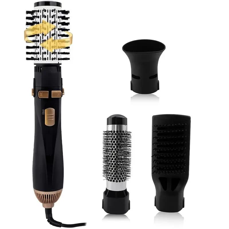 adADORN adHot air brush 4 in 1 for styling, strong wind electric hairdryer, smoothing plate, hair curling and comb for women
