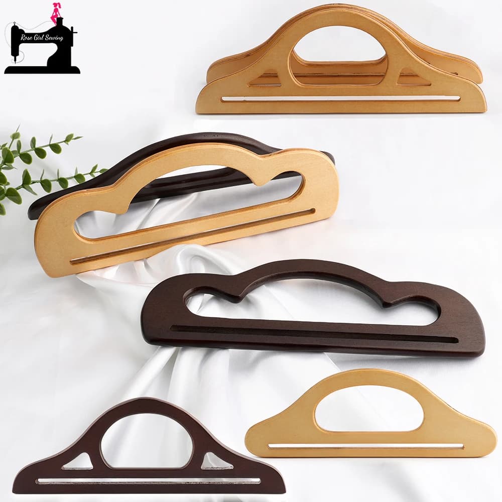 2/6/14PCS 25x9cm D Forma Borse di Legno Maniglia Borsa Telaio Per FAI DA TE Staffe Per Cucire Cinghie Borsa FAI DA TE Bagagli Artigianato accessori