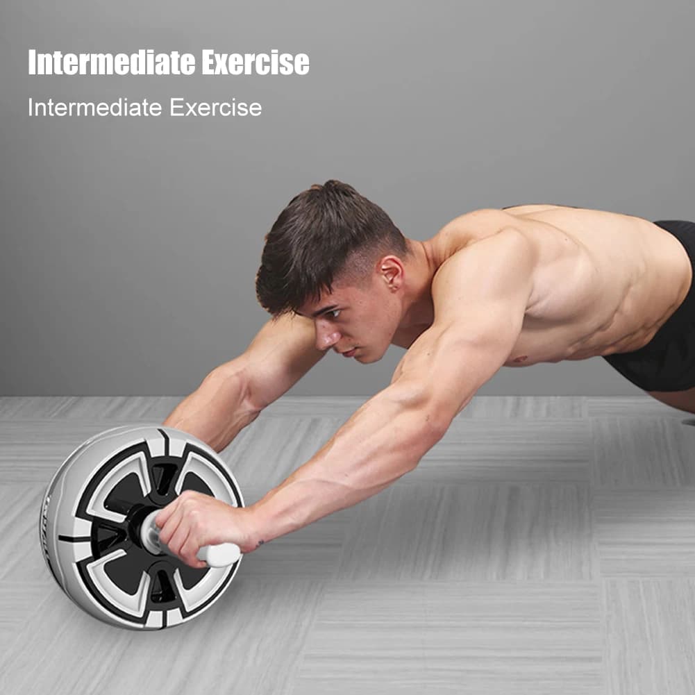 Wheel for Abdominal Exercises Anti-Slip with Rebound, Core Strength Training Tool, Ginnica Wheel for Home and Gym
