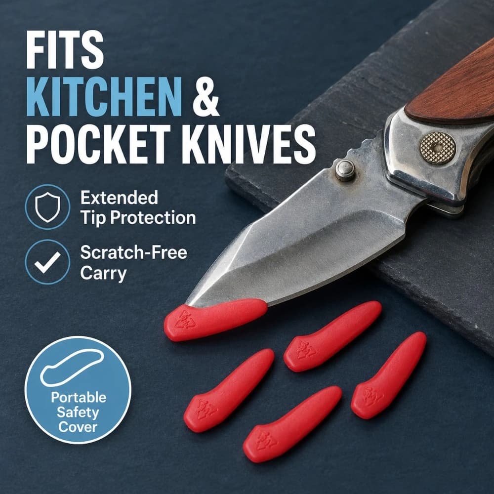Extended Clear Plastic Knife Point Tip Protector Safety Guard Cover 50/100Pcs Kitchen Blade Protective Case Supplies