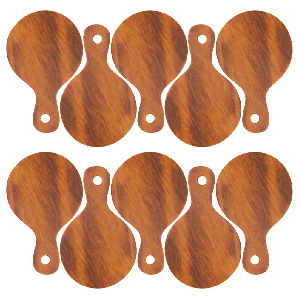 10 Pezzi Vassoi Rotondi in Legno per Pane, Taglieri in Miniatura per Scene di Cucina Fai-da-Te, Accessori per Case in Miniatura, Micro Scene