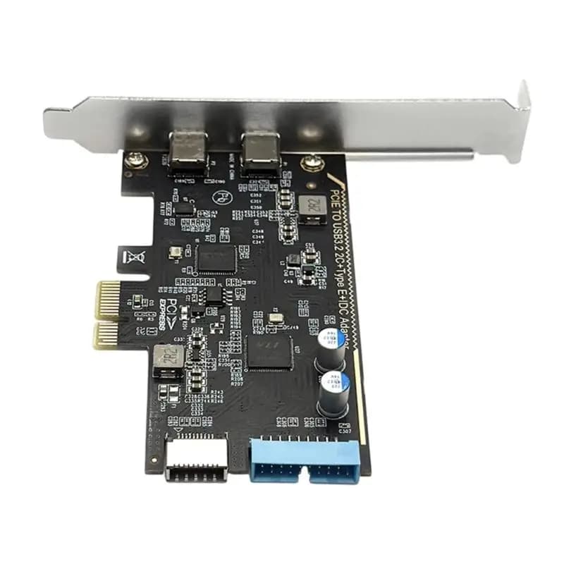 pCIe card with metal back plate 652F adds two ports type C desktop speed