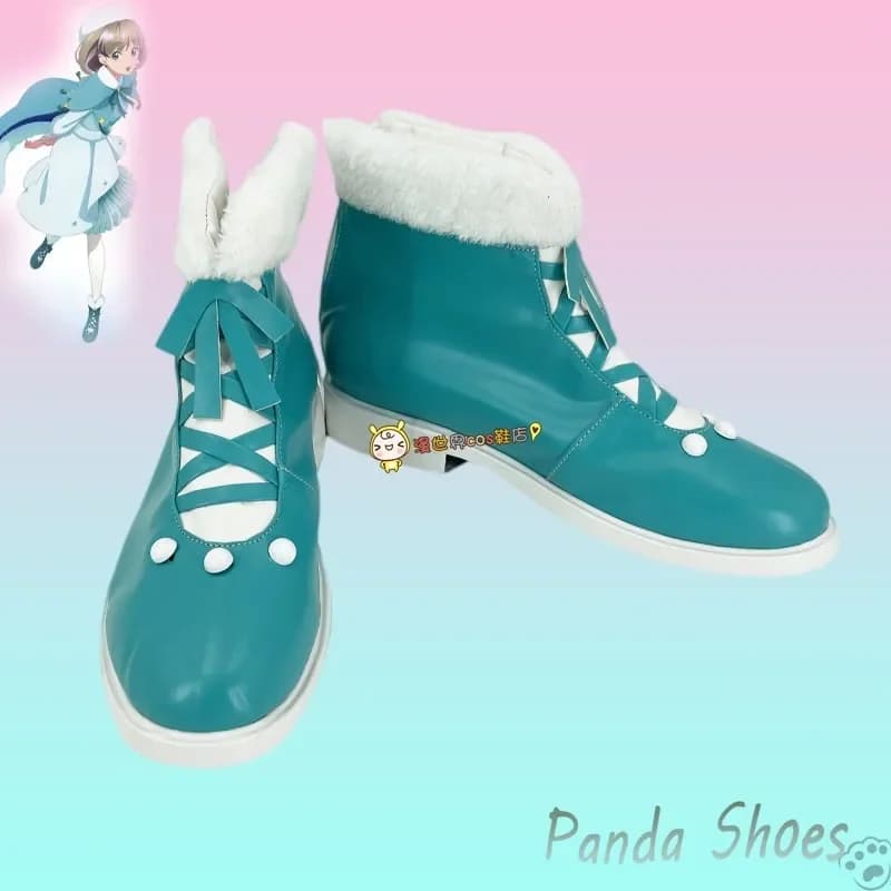 Lovelive Tang Keke Shoes Cosplay Soul Purple Cos Boots Comic Tang Keke Costume Cosplay Shoes Prop for With Halloween party