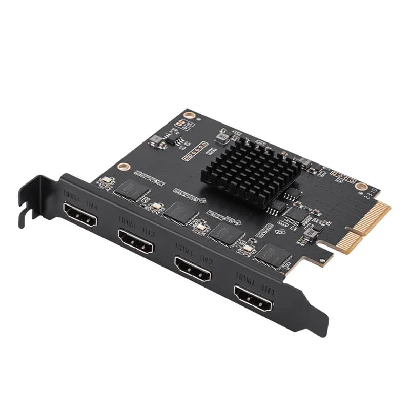 Scheda di acquisizione HDMI a 4 canali, guida per trasmissione in diretta per videoconferenze multicanale ad alta definizione 1080P, supporta lo streaming VMIX