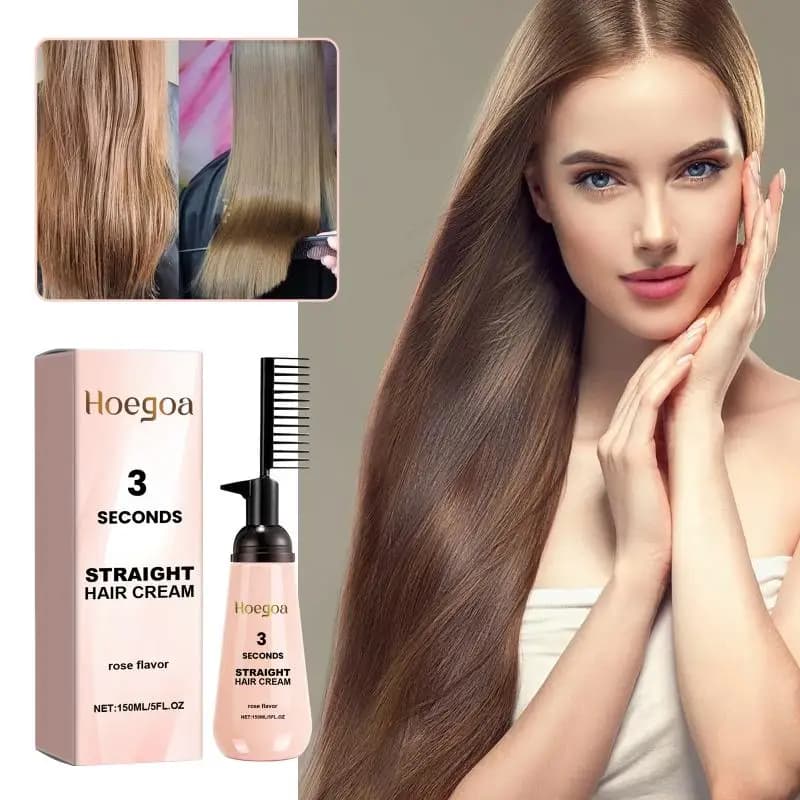 Crema Lisciante per Capelli Rose, Effetto in 3 Secondi, Ripara Capelli Danneggiati e Crespi, Trattamento Nutriente Profondo per Capelli