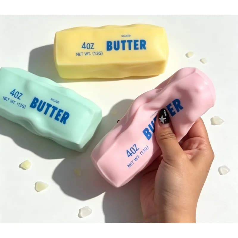 Butter Stick Crispy Sound blind box Squishy Stress Ball Fidget Crunchy Squeeze Toy ASMR Stress Relief Fake Food Toy Adult Gift