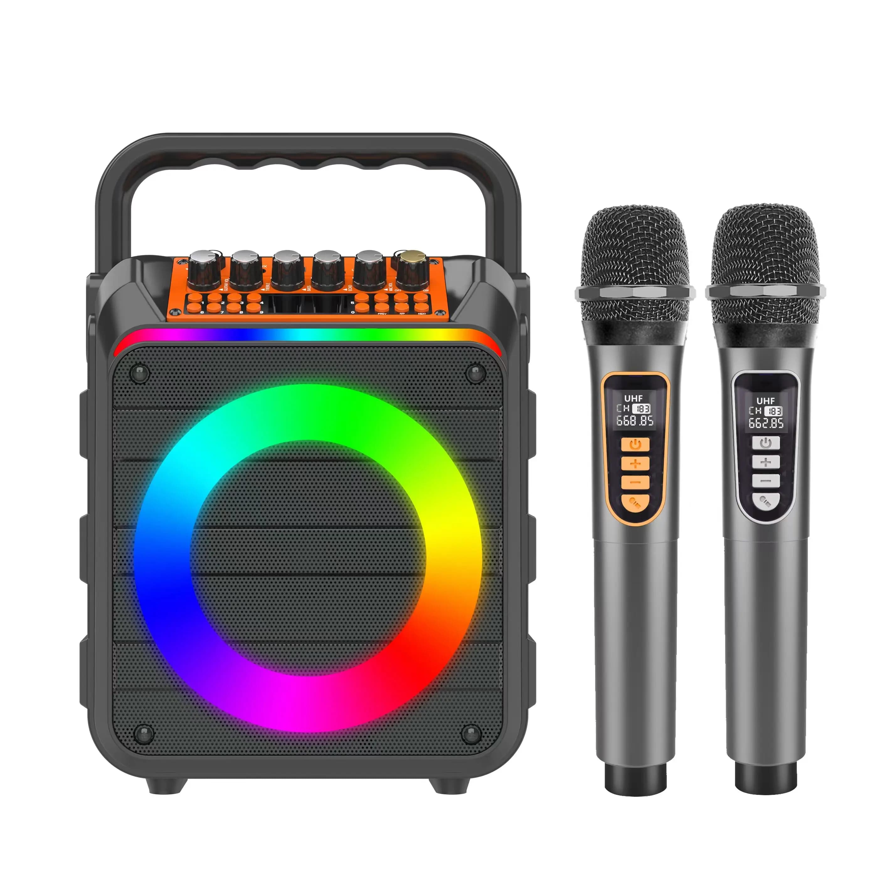 Altoparlante economico per macchina karaoke e altoparlante per karaoke con microfono wireless