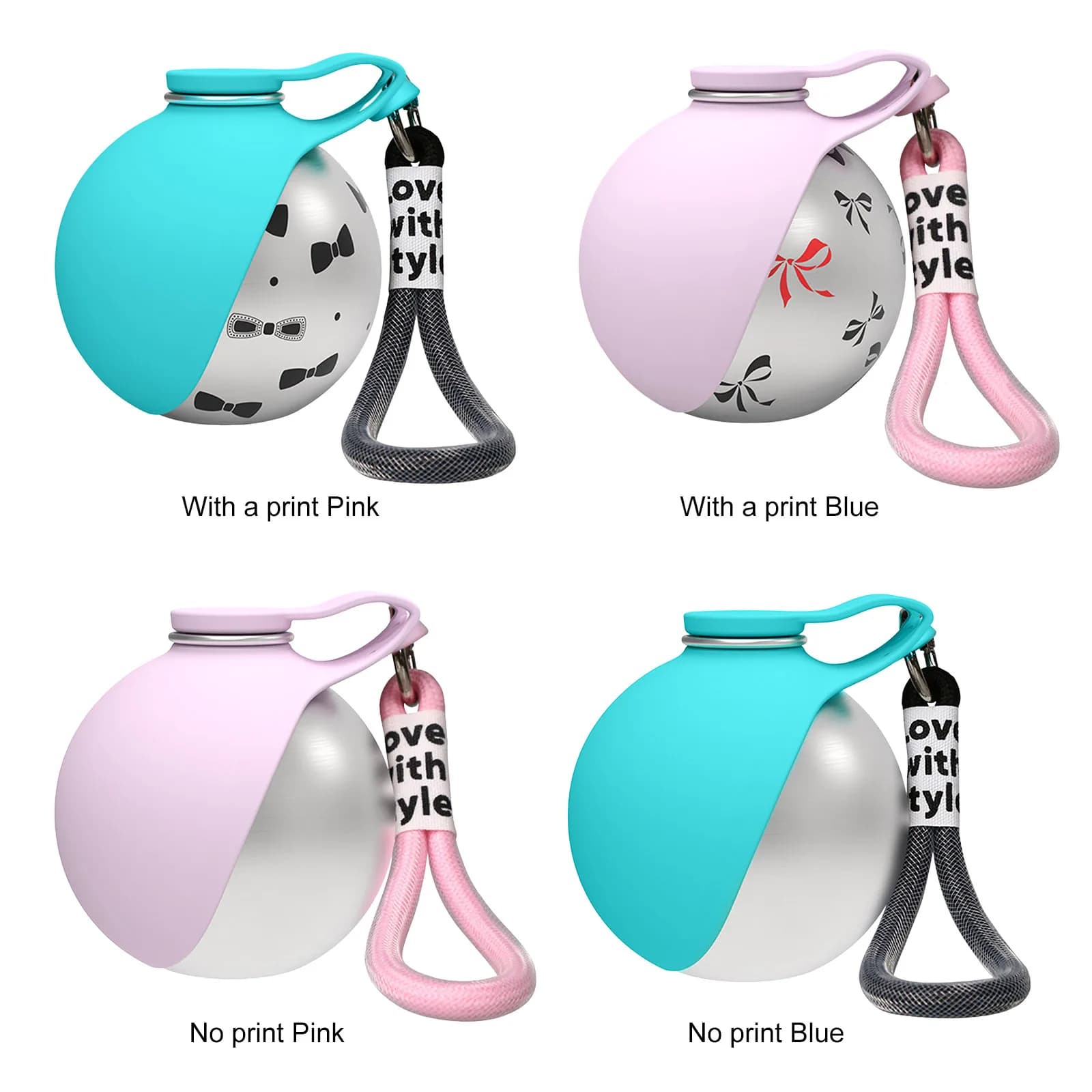 Bottiglia d'Acqua 2-in-1 per Cani con Ciotola in Silicone Pieghevole, Bottiglia in Acciaio Inox Ideale per Passeggiate, Escursioni e Viaggi