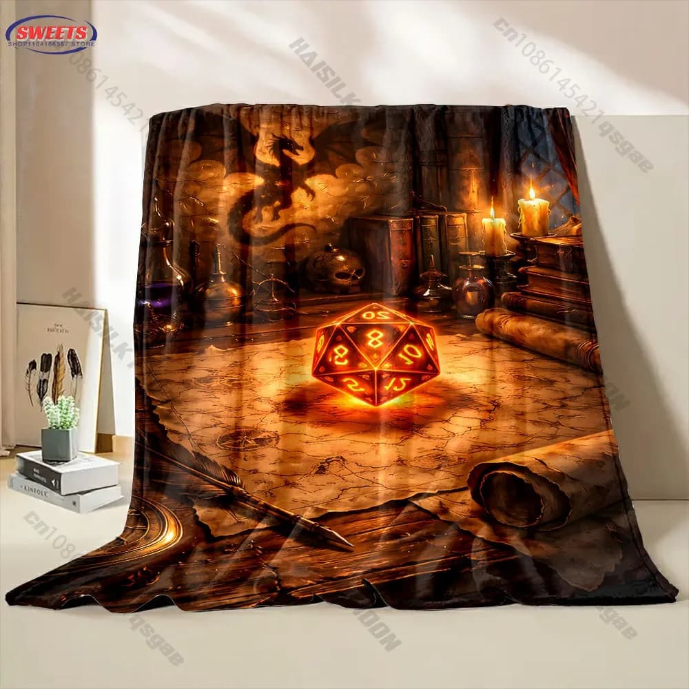 Coperta decorativa ispirata alle avventure fantasy, decorazione per divano, soggiorno, camera da letto, per bambini e adulti, regalo squisito