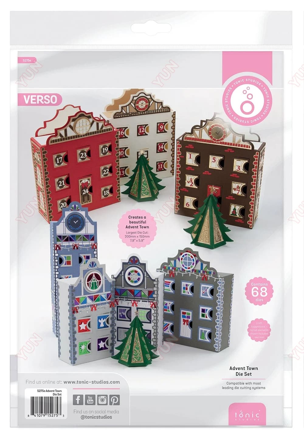 New Metal Cutting Dies Advent Town Die Set Christmas Tree Box Die DIY Scrapbooking Photo Album Decorative Embossing Paper Card