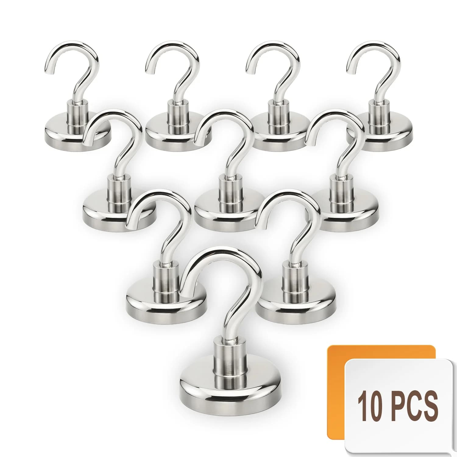 10 Multipurpose Magnetic Hooks for Home, Kitchen, Bar, Keyring and Bathroom Clothes