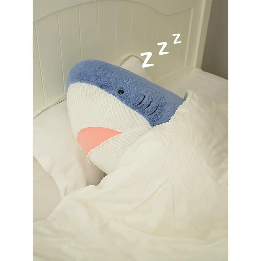 Simpatico Peluche a Forma di Squalo, Cuscino Giocattolo, Bambola per Dormire, Regalo per Bambini e Bambine, Morbido Animale di Peluche Abbracciabile per Neonati e Bambini Piccoli