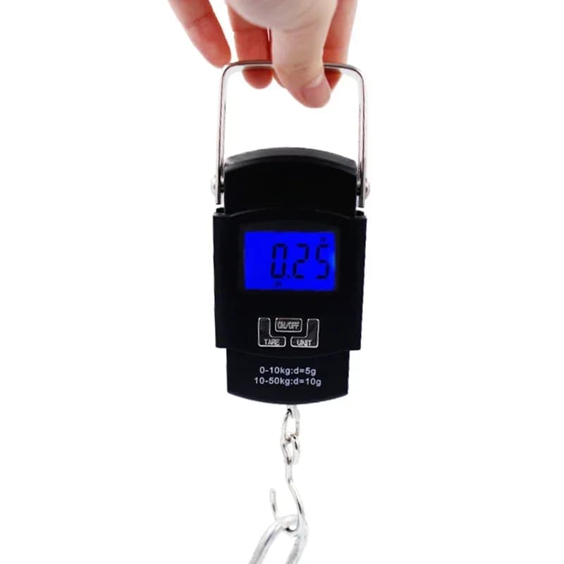 50Kg/110 Mini Bilancia Digitale Per Bagagli Da Pesca Viaggio Ponderazione Stadera Elettronica Portatile Gancio Appeso Bilancia
