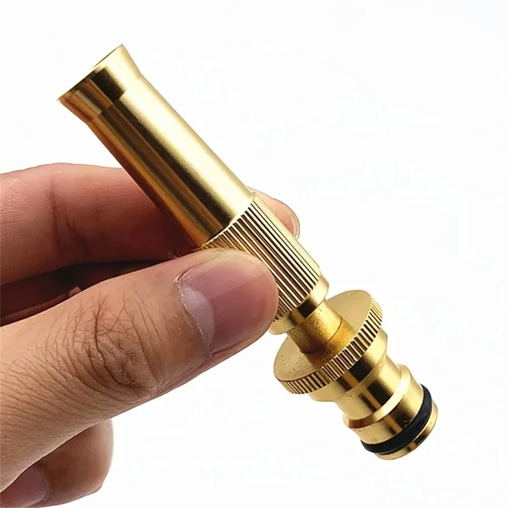 Pistola a spruzzo ad alta pressione in ottone con connettore rapido per irrigazione diretta, regolabile per giardino e casa