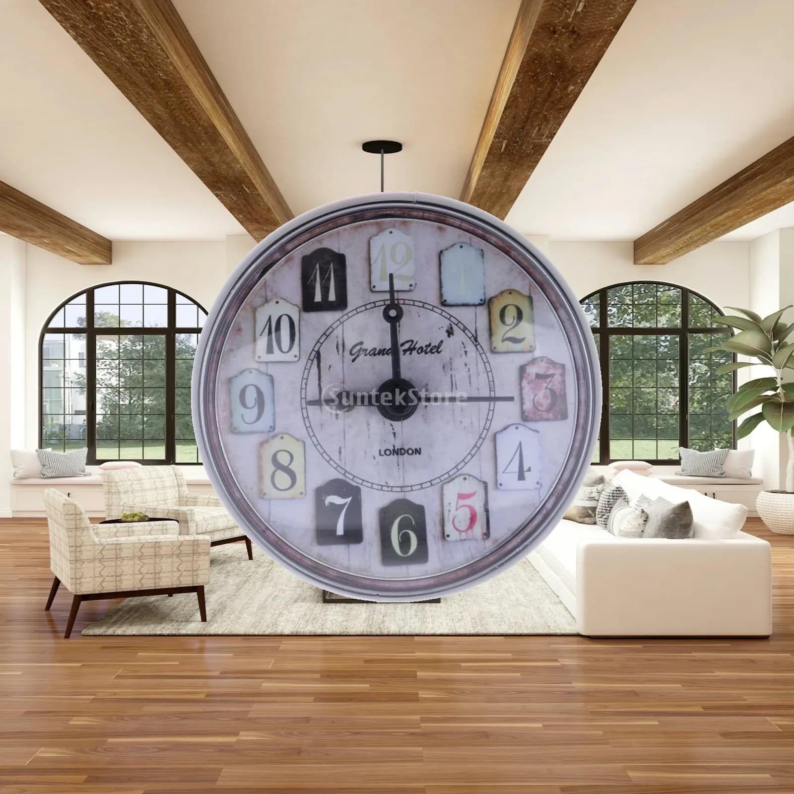 Shower Clock Suction Cup Waterproof Bathroom Clock Round Silicone Case for Mirror Glass Smooth Wall