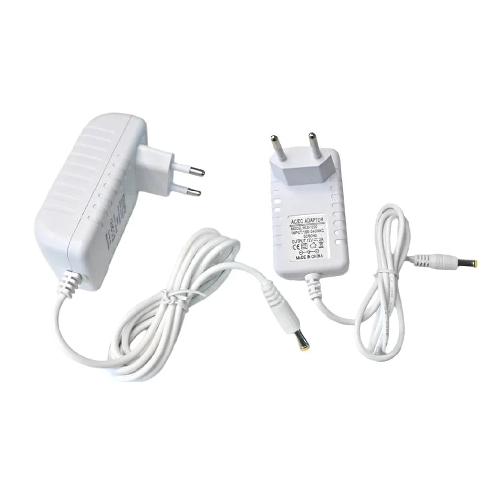 Adattatore di alimentazione SPINA UE 12V 2A 3A 220V AC a 12 Volt LED Strip Light 24W 36W Driver Illuminazione Trasformatore bianco per telecamera CCTV