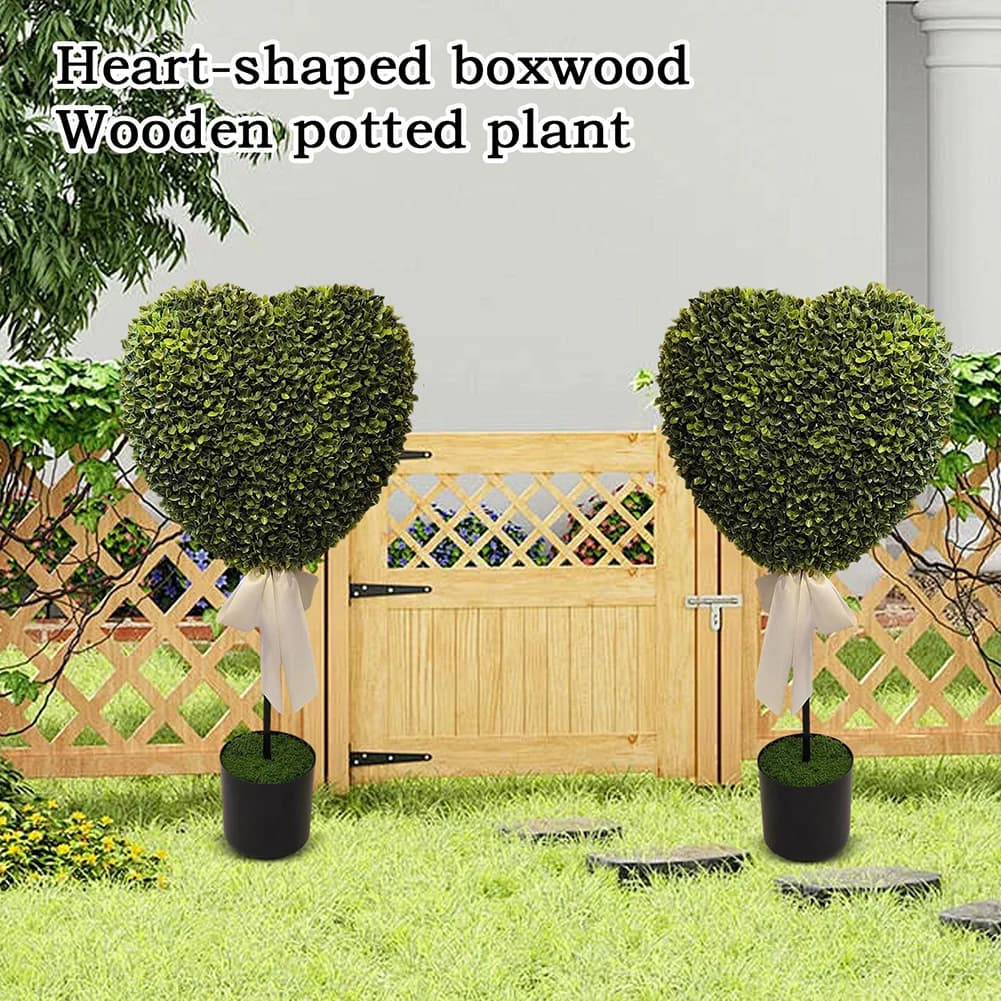 Valentine's heart-shaped garden decoration instantly adds festive charm to any space. Indoor Plant in Vase