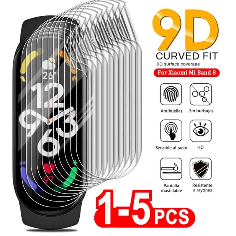TPU Hydrogel pellicola protettiva per Xiaomi Mi Band 8 7 Pro Full Screen Protector per xiaomi band 7 6 5 4 3 Smart Watch accessori