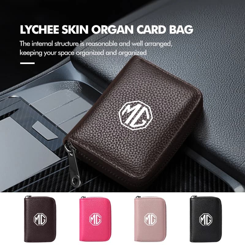 Car Wallet Driver License Credit Card Storage Case Car Organizes For MG HS GS GT Hector RX5 RX8 350 550 Gundam