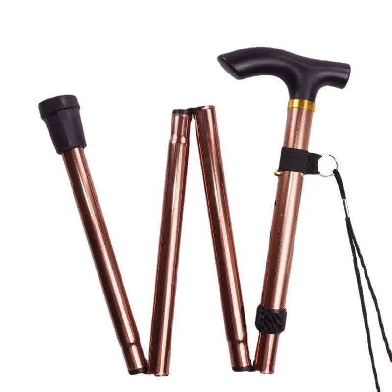 Aluminum Alloy Telescopic Trekking Poles Multifunction Foldable Walking Cane Outdoor Hiking Stick For Elderly Daily Support