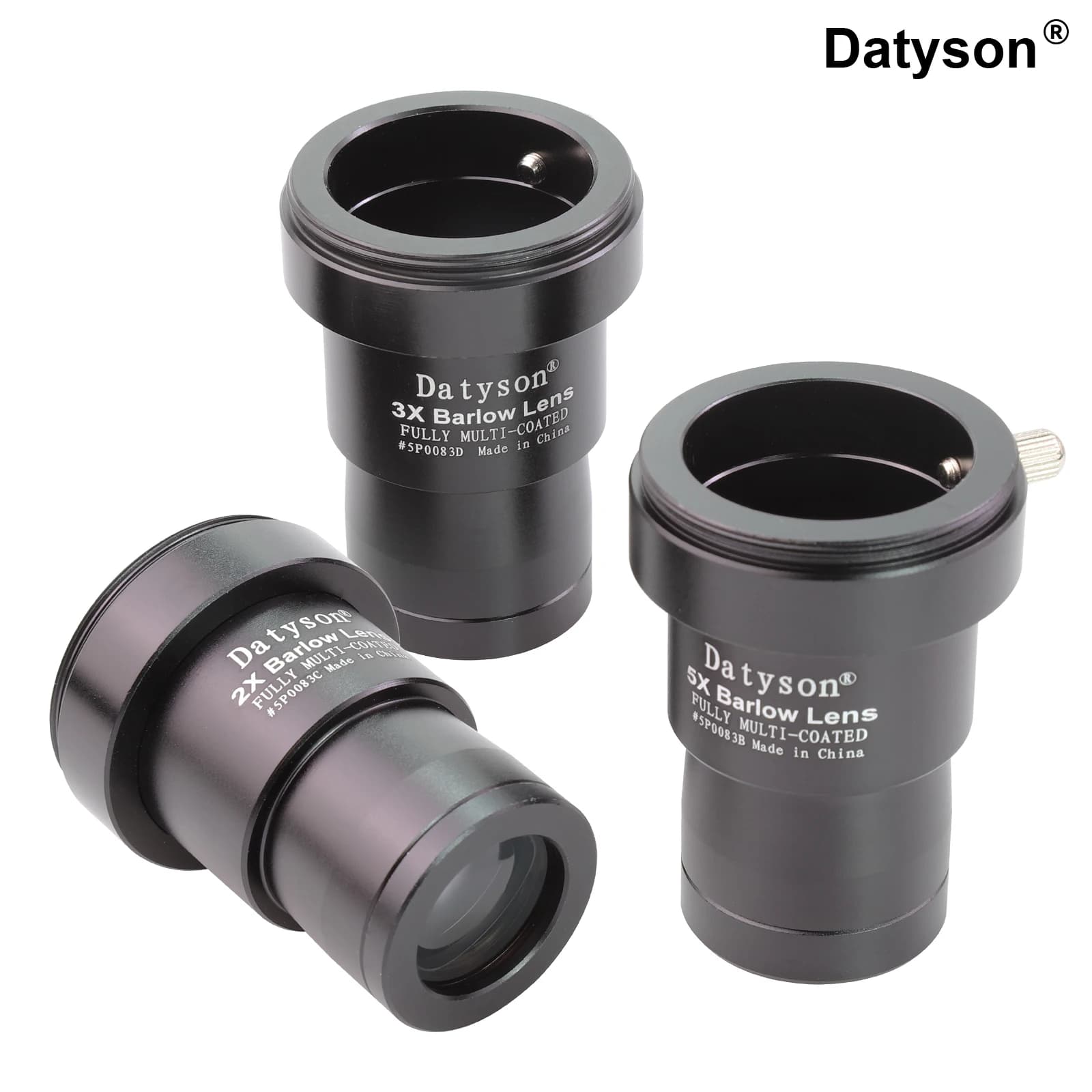 Datyson 5P0083BCD Telescopio astronomico da 1,25 pollici 2x/3x/5x Lente di Barlow in metallo per l'osservazione planetaria professionale
