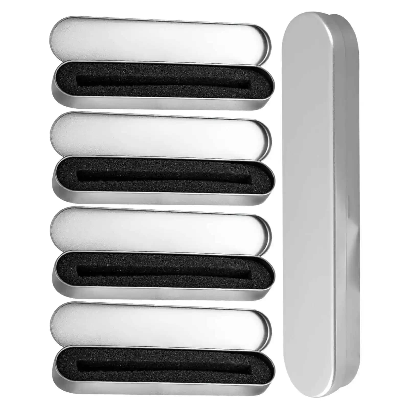 Scatola protettiva in metallo da 300 pezzi per penne stilografiche, matite, cancelleria, confezione regalo, forniture per ufficio e scuola, colore argento, multifunzionale