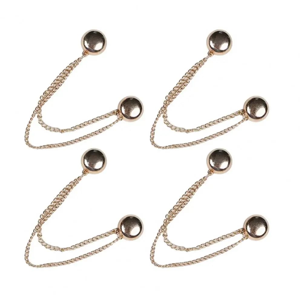 Fabric-friendly Clothing Clips 4/8/12pcs Magnetic Clothing Attachment Clips Adjustable Trouser Leg Button Fasteners for Jeans