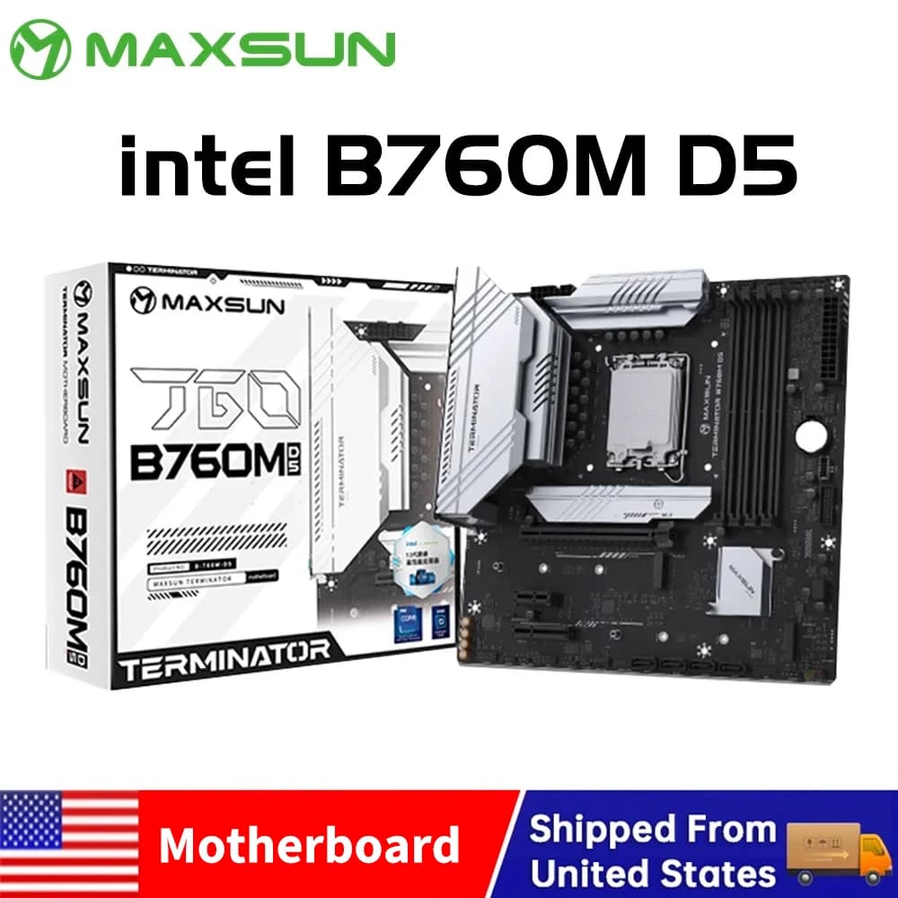 MAXSUN Gaming Mainboard B760M D5 Supporto scheda madre Intel 14 13 12th CPU DDR5 * 4 M.2 PCIEX16 5.0 Componenti del computer desktop