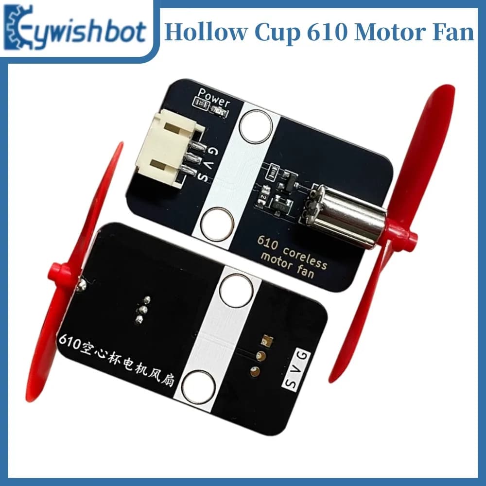 Mini 610 Coreless Fan Motor Module 5V PWM Speed Control Board With Enclosure PH2.0 Plug Fit for Arduino ESP32 micro:bit
