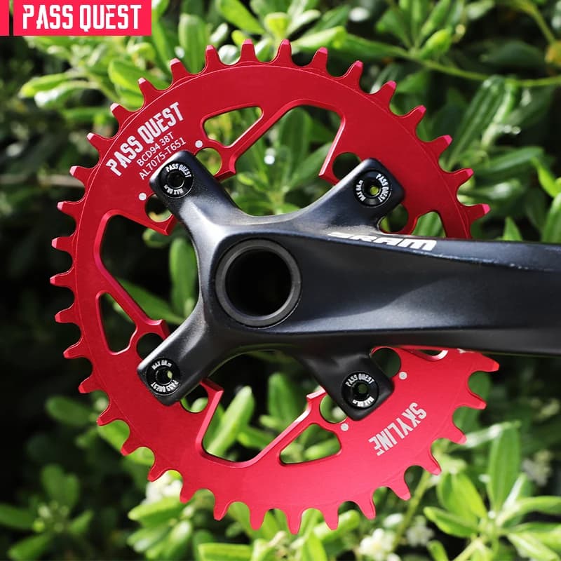PASS QUEST 94BCD corona per bicicletta a 4 bulloni per corona tonda/ovale 30-40T con pignone a denti larghi stretti